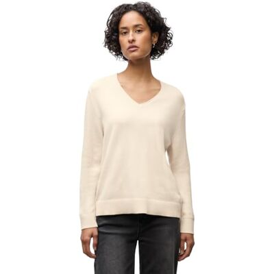 Street One Kuscheliger V-Neck Pullover Soft beige 46 Street One Kuscheliger V-Neck Pullover Soft beige 46