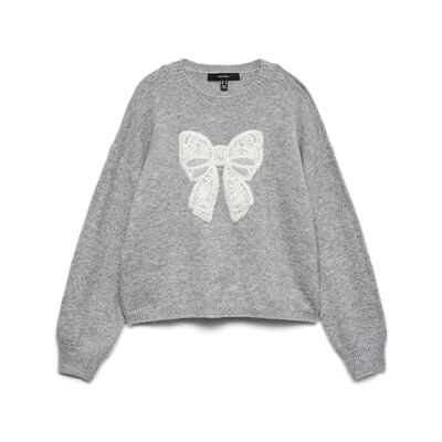 VERO MODA Vmivory Ls O-Neck Bow Pullover LCS VERO MODA Vmivory Ls O-Neck Bow Pullover LCS