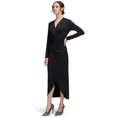 Vera Mont Damen Abendkleid mit V-Ausschnitt 42, Schwarz Vera Mont Damen Abendkleid mit V-Ausschnitt 42, Schwarz