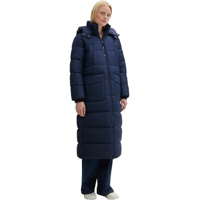 TOM TAILOR Denim Damen Longstyle Puffer Mantel,10668 Sky Captain Blue, L TOM TAILOR Denim Damen Longstyle Puffer Mantel,10668 Sky Captain Blue, L