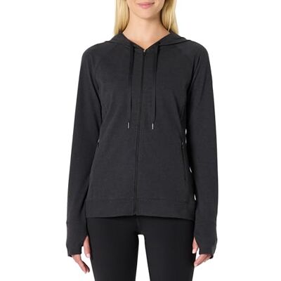 Amazon Damen Athletische Weiche Leichte Funktions-Trainings-Kapuzenjacke, Schwarz Space-dye, XXL Amazon Damen Athletische Weiche Leichte Funktions-Trainings-Kapuzenjacke, Schwarz Space-dye, XXL