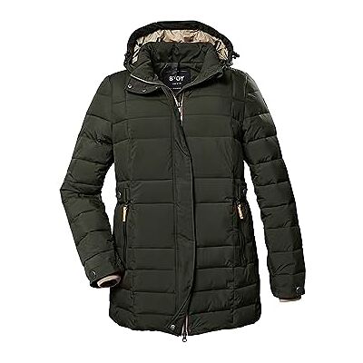 STOY Damen Steppjacke mit abzippbarer Kapuze Große Größen STW 6 WMN QLTD JCKT, dunkeloliv, 48, 39791-000 STOY Damen Steppjacke mit abzippbarer Kapuze Große Größen STW 6 WMN QLTD JCKT, dunkeloliv, 48, 39791-000