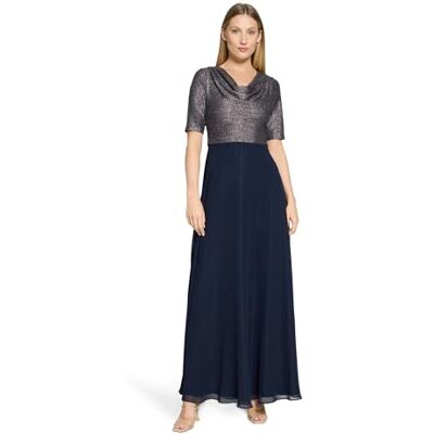 Vera Mont Damen 0388/4825 Formales Abendkleid, Patch Dark Blue/Dark Blue, 42 Vera Mont Damen 0388/4825 Formales Abendkleid, Patch Dark Blue/Dark Blue, 42