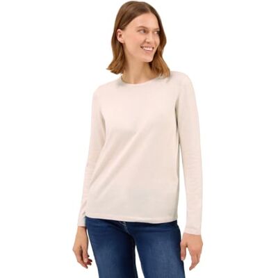 Cecil Basic Pullover Oat Milk beige Melange L Cecil Basic Pullover Oat Milk beige Melange L