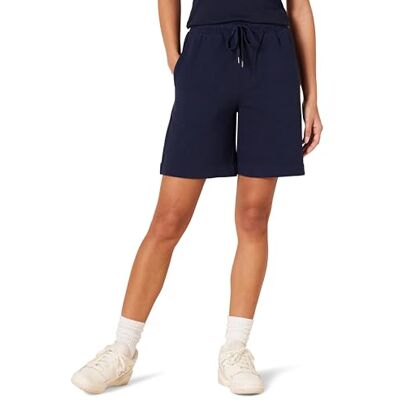 Amazon Damen Fleece-Bermudashorts mit Hoher Taille, 20,3cm Beininnenlänge (Erhältlich in Übergröße), Marineblau, XS Amazon Damen Fleece-Bermudashorts mit Hoher Taille, 20,3cm Beininnenlänge (Erhältlich in Übergröße), Marineblau, XS