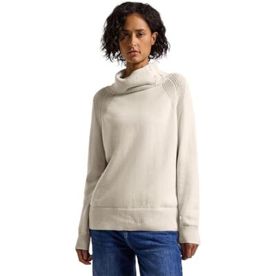 Street One Pullover mit Stehkragen tusk Cream Mel. 46 Street One Pullover mit Stehkragen tusk Cream Mel. 46