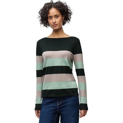 Street One Gestreifter Pullover Juniper Green 34 Street One Gestreifter Pullover Juniper Green 34