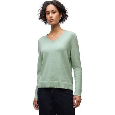 Street One Kuscheliger V-Neck Pullover Serene Green Mel. 46 Street One Kuscheliger V-Neck Pullover Serene Green Mel. 46