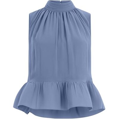 Apart Ärmellose Bluse mit Rüschen-Saum Apart Ärmellose Bluse mit Rüschen-Saum