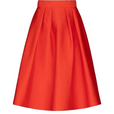 Apart Damen Satin A-Linien-Rock, fließender Midirock mit hoher Taille, eleganter Faltenrock mit Taschen, formelles Party-Outfit, Rock für Hochzeitsgäste, Cocktail- und Abendmode Apart Damen Satin A-Linien-Rock, fließender Midirock mit hoher Taille, eleganter Faltenrock mit Taschen, formelles Party-Outfit, Rock für Hochzeitsgäste, Cocktail- und Abendmode