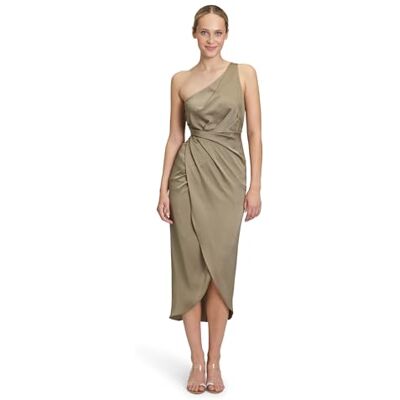 Vera Mont Damen Abendkleid mit Raffung 42, Turf Vera Mont Damen Abendkleid mit Raffung 42, Turf