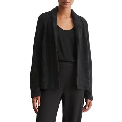 Marc O' Polo Marc OߴPolo Damen Cardigan aus Bio-Baumwolle mit Schalkragen, Schwarz (Black), S Marc O' Polo Marc OߴPolo Damen Cardigan aus Bio-Baumwolle mit Schalkragen, Schwarz (Black), S