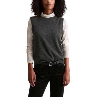Marc O' Polo Marc OߴPolo Denim Damen Pullunder mit Stretch-Anteil ärmellos, Grau (Anthra Melange), XS Marc O' Polo Marc OߴPolo Denim Damen Pullunder mit Stretch-Anteil ärmellos, Grau (Anthra Melange), XS