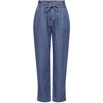ONLY Damen Onlbea Life Hw Elastic String DNM Bj Hose, Medium Blue Denim, XSW / 32L ONLY Damen Onlbea Life Hw Elastic String DNM Bj Hose, Medium Blue Denim, XSW / 32L