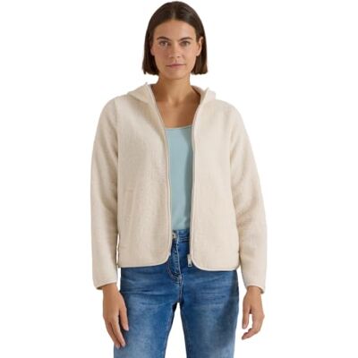 Cecil Teddy-Jacke mit Kapuze in Unifarbe Teddy Vanilla White M Cecil Teddy-Jacke mit Kapuze in Unifarbe Teddy Vanilla White M