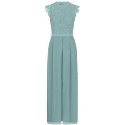 Apart Damen Eleganter Jumpsuit, Spitzentop und Chiffonhose, ärmellos, Stehkragen mit Spitzenkragen, Taillendetail, Hose mit weitem Bein, Outfit für Abendpartys und Hochzeitsgäste Apart Damen Eleganter Jumpsuit, Spitzentop und Chiffonhose, ärmellos, Stehkragen mit Spitzenkragen, Taillendetail, Hose mit weitem Bein, Outfit für Abendpartys und Hochzeitsgäste