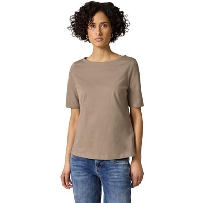 Street One Basic T-Shirt mit U-Boot-Ausschnitt Light Terra Mocha 36 Street One Basic T-Shirt mit U-Boot-Ausschnitt Light Terra Mocha 36