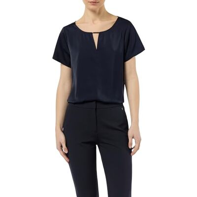 Comma Satin Bluse Kurzarm Comma Satin Bluse Kurzarm