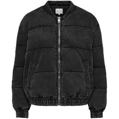 ONLY Damen ONLQUEEN LS Puff DNM Jacket GUA Jacke, Schwarz, XS ONLY Damen ONLQUEEN LS Puff DNM Jacket GUA Jacke, Schwarz, XS