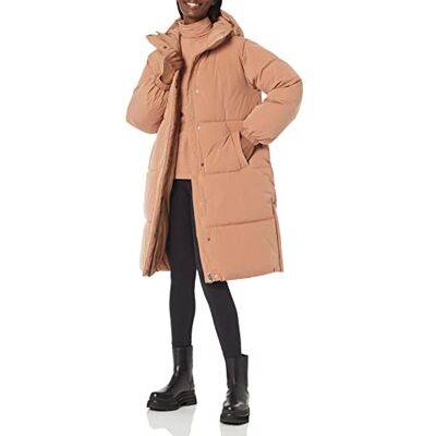 Amazon Damen Oversized Lange Puffer Jacke (Erhältlich in Übergröße), Hellbraun, X-Large Amazon Damen Oversized Lange Puffer Jacke (Erhältlich in Übergröße), Hellbraun, X-Large
