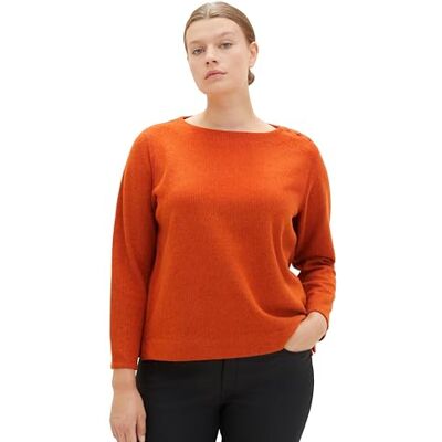 TOM TAILOR Damen Sweatshirt mit Gerippter Struktur TOM TAILOR Damen Sweatshirt mit Gerippter Struktur