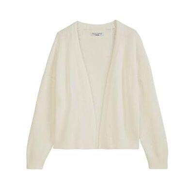 Marc O' Polo Denim Damen Cardigan aus Bio-Baumwolle Relaxed Fit, Cremefarben (Creamy White), L Marc O' Polo Denim Damen Cardigan aus Bio-Baumwolle Relaxed Fit, Cremefarben (Creamy White), L