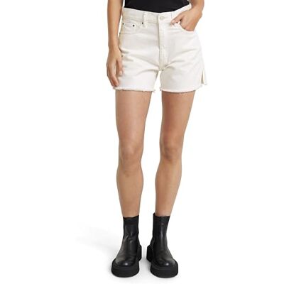 G-STAR RAW Women's Shorts High Short Split wmn, Grau (lt Chalk gd D24383-D300-G377), 28 G-STAR RAW Women's Shorts High Short Split wmn, Grau (lt Chalk gd D24383-D300-G377), 28