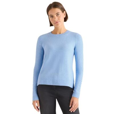 Cecil Pullover mit Strickdetail Sporty Light Blue Melange L Cecil Pullover mit Strickdetail Sporty Light Blue Melange L