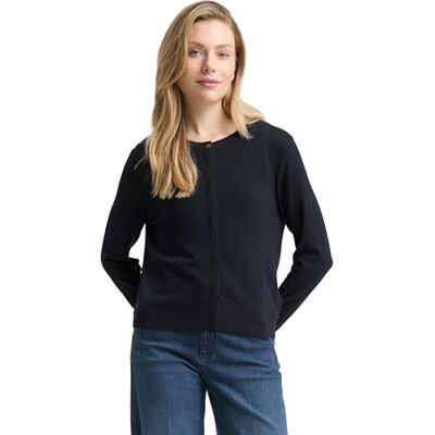 TOM TAILOR Damen 1049127 Cardigan Mit Verdeckter Knopfleiste, 10668 Sky Captain Blue, XL EU TOM TAILOR Damen 1049127 Cardigan Mit Verdeckter Knopfleiste, 10668 Sky Captain Blue, XL EU