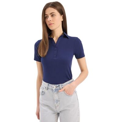 DeFacto Damen Poloshirt Kurzarm Polo T-Shirts für Damen Kleidung Shirts Navy XL DeFacto Damen Poloshirt Kurzarm Polo T-Shirts für Damen Kleidung Shirts Navy XL