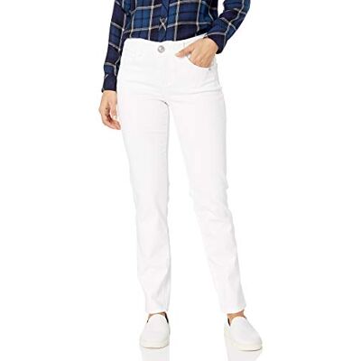 Democracy Damen Ab Solution Straight Leg Jeans, Optisches Weiß, 16 Democracy Damen Ab Solution Straight Leg Jeans, Optisches Weiß, 16