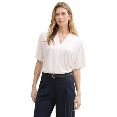 TOM TAILOR T-Shirt mit Logo-Stickerei, Champagne, XL TOM TAILOR T-Shirt mit Logo-Stickerei, Champagne, XL
