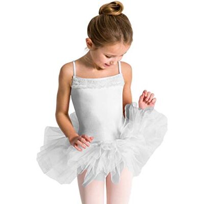 Capezio Damen 11307c Ärmelloses Rüschen Tutu Kleid L weiß Capezio Damen 11307c Ärmelloses Rüschen Tutu Kleid L weiß