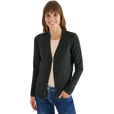 Cecil Softer V-Neck Cardigan Active Khaki Melange S Cecil Softer V-Neck Cardigan Active Khaki Melange S