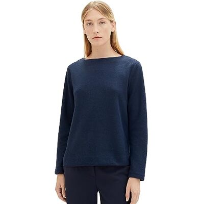 TOM TAILOR Damen Sweatshirt mit Rippstruktur TOM TAILOR Damen Sweatshirt mit Rippstruktur