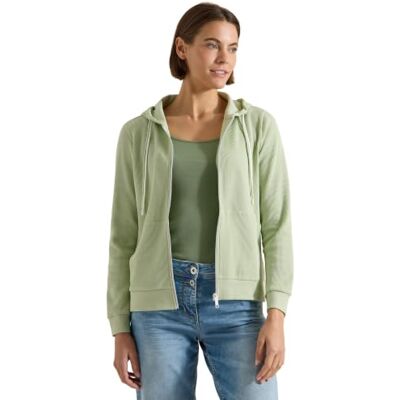 Cecil Langarm Jacke mit Kapuze und Struktur raw Matcha Lime M Cecil Langarm Jacke mit Kapuze und Struktur raw Matcha Lime M