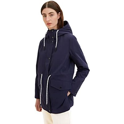 TOM TAILOR Damen 1035332 Parka Jacke mit Kapuze, 11331 Atlantic Ocean Blue, M TOM TAILOR Damen 1035332 Parka Jacke mit Kapuze, 11331 Atlantic Ocean Blue, M