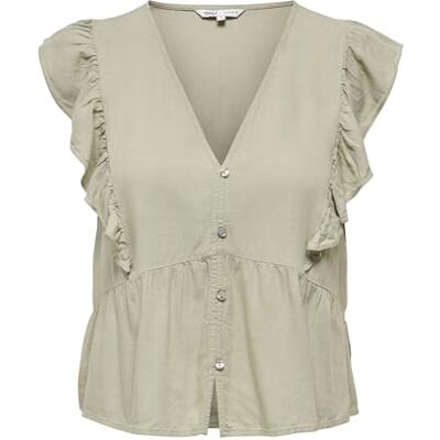 ONLY Onlrian Flonce S/S Top WVN ONLY Onlrian Flonce S/S Top WVN