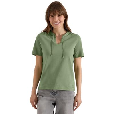 Cecil Kurzarm Shirt mit Split Neck deep Matcha Green L Cecil Kurzarm Shirt mit Split Neck deep Matcha Green L