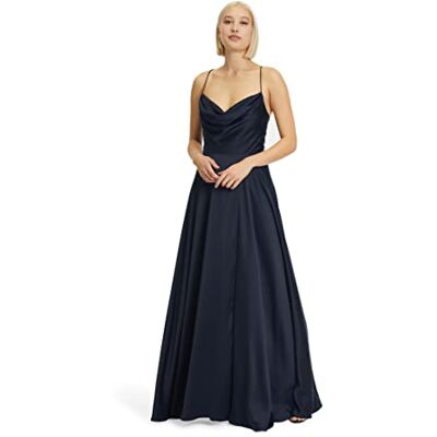Vera Mont Damen Abendkleid mit Wasserfallausschnitt Night Sky,36 Vera Mont Damen Abendkleid mit Wasserfallausschnitt Night Sky,36