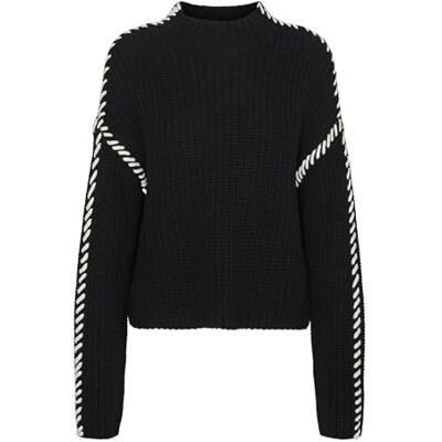 VERO MODA Vmnewcream Ls Funnelneck Pullover Boo VERO MODA Vmnewcream Ls Funnelneck Pullover Boo