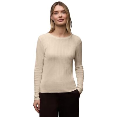 Street One Pullover mit Rippstruktur Cotton beige Mel. 46 Street One Pullover mit Rippstruktur Cotton beige Mel. 46
