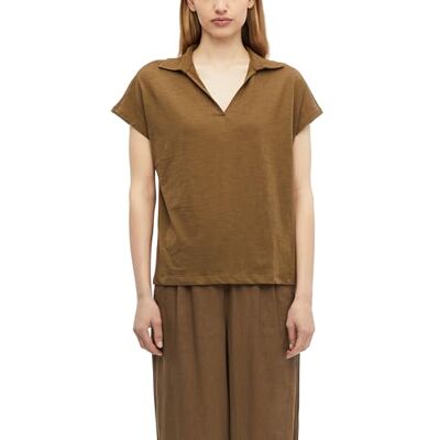 S. Oliver Damen Poloshirt – Relaxed Fit, Flammgarn-Jersey, ärmellos, V-Ausschnitt S. Oliver Damen Poloshirt – Relaxed Fit, Flammgarn-Jersey, ärmellos, V-Ausschnitt