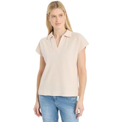 Cecil T-Shirt mit Struktur im Two-Tone-Look Pearl beige M Cecil T-Shirt mit Struktur im Two-Tone-Look Pearl beige M