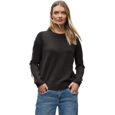 Street One Pullover mit Gallonstreifen Darkest Brown 40 Street One Pullover mit Gallonstreifen Darkest Brown 40