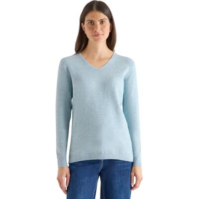 Cecil Kuscheliger V-Neck Pullover Faded Blue Melange XXL Cecil Kuscheliger V-Neck Pullover Faded Blue Melange XXL