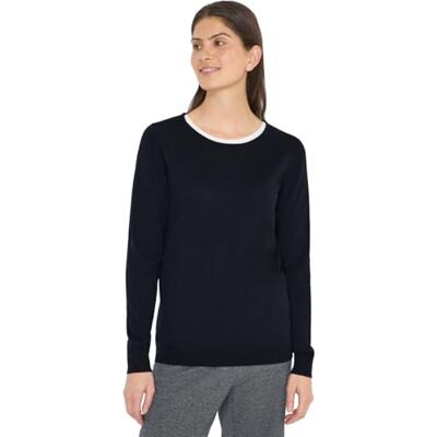 Cecil Langarm Pullover mit Rippdetail universal Blue XXL Cecil Langarm Pullover mit Rippdetail universal Blue XXL