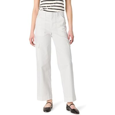Amazon Damen Cargohose mit hoher Taille, Normale Passform, volle Länge, Khaki, Weiß, Größe 38 Amazon Damen Cargohose mit hoher Taille, Normale Passform, volle Länge, Khaki, Weiß, Größe 38