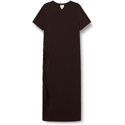 Ulla Popken Damen große Größen Übergrößen Plus Size Maxikleid, drapiert, Rundhals, Halbarm. Biobaumwolle Ulla Popken Damen große Größen Übergrößen Plus Size Maxikleid, drapiert, Rundhals, Halbarm. Biobaumwolle