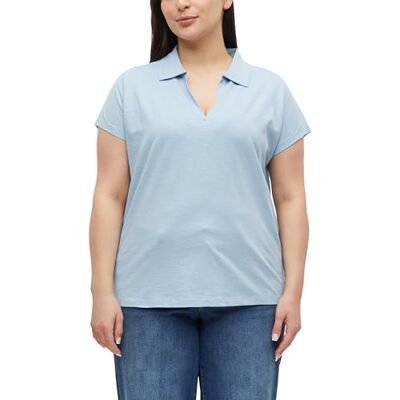 S. Oliver Damen Poloshirt – Relaxed Fit, Flammgarn-Jersey, ärmellos, V-Ausschnitt S. Oliver Damen Poloshirt – Relaxed Fit, Flammgarn-Jersey, ärmellos, V-Ausschnitt